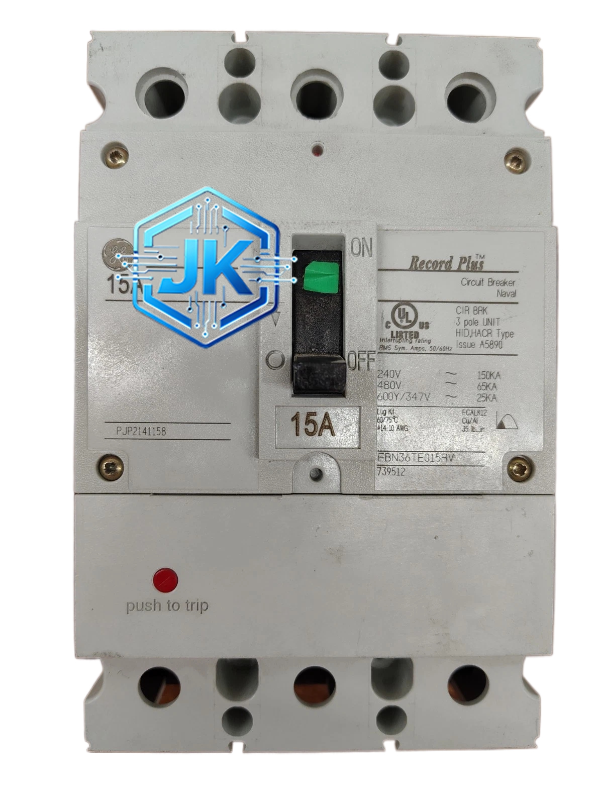 GE FBN36TE015RV 框架式断路器(Square D I-Line 系列,600V / 15A)